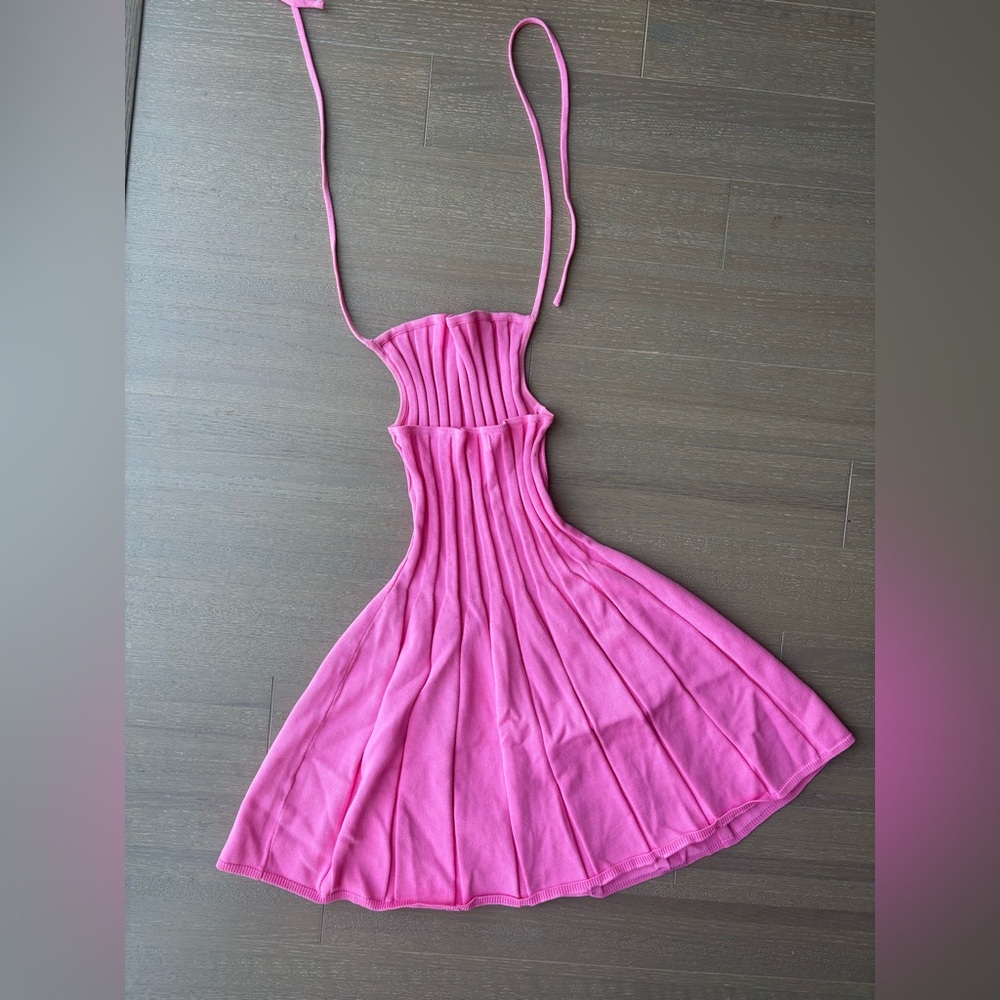 Meshki Fuchsia Ribbed Dress - Picture 4 of 5